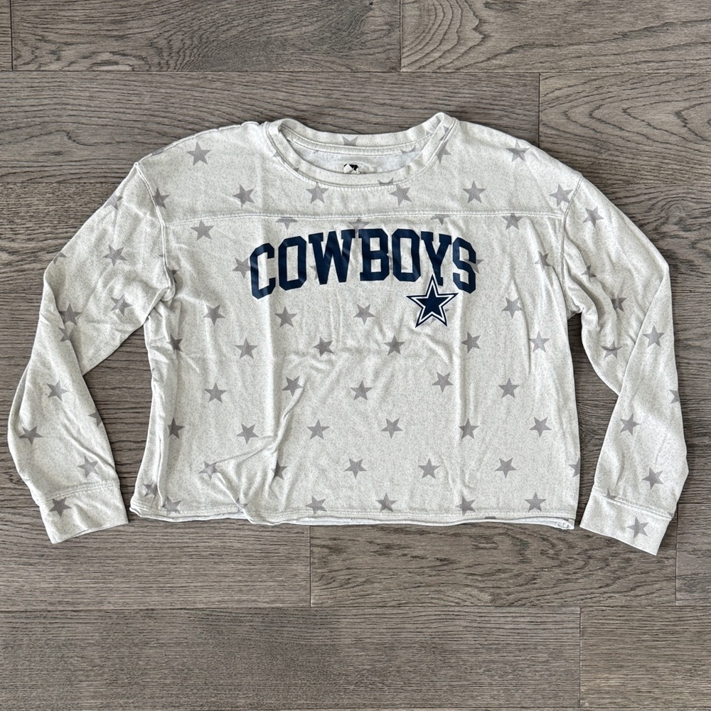 🌼NFL🌼 Dallas Cowboys Star Print Crop Top - Picture 2 of 6